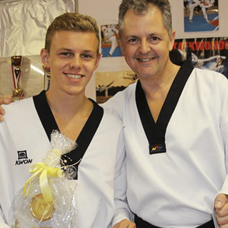 Gruppenfoto bei einem Taekwondo Turnier